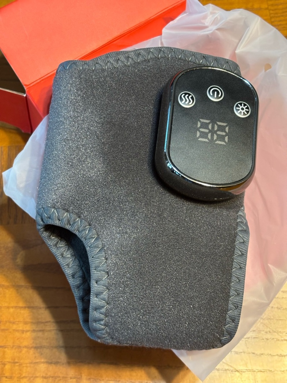 NEW! TWO Electric Ankle Wraps for Vibrating Heat Therapy - Gray - Right and Left - Picture 3 of 4